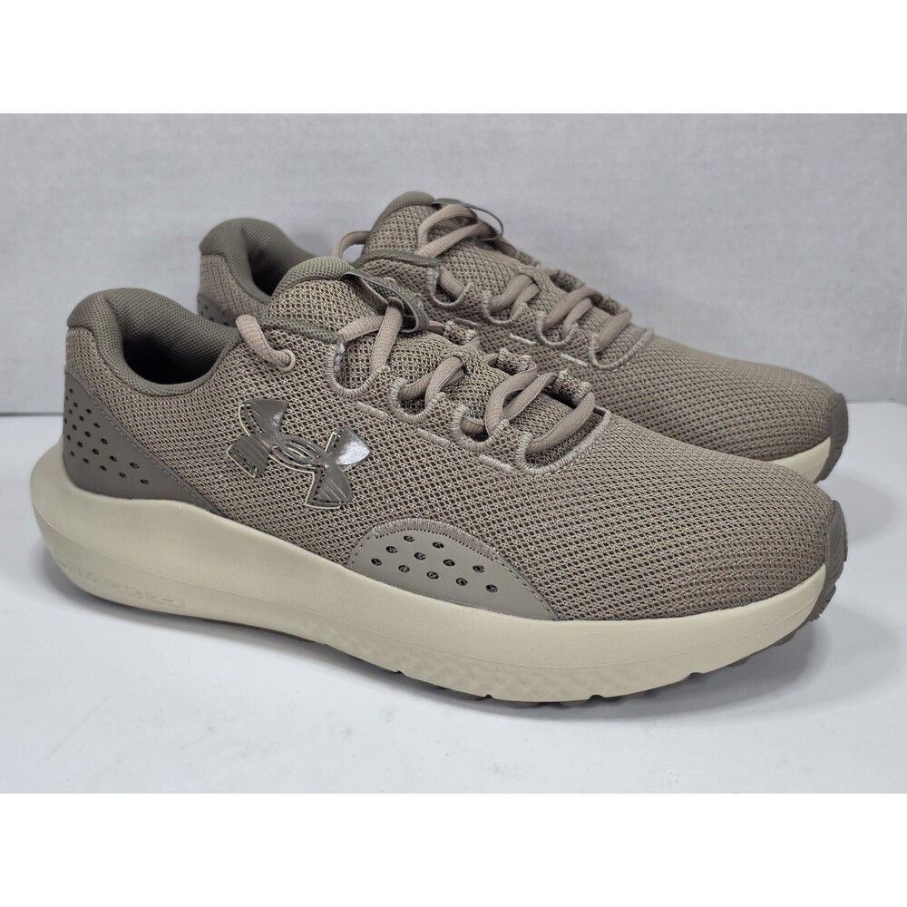 Under Armour Charged Surge 4 Men 8.5 Brown Mesh Running Shoes 3027000-203